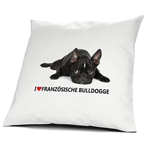 Kissen mit französischen Bulldoggen Motiv