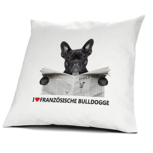 Kissen mit französischen Bulldoggen Motiv
