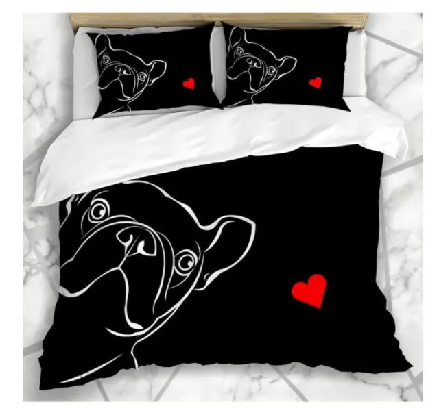 Bettbezug-Sets entzückende Französische Bulldogge