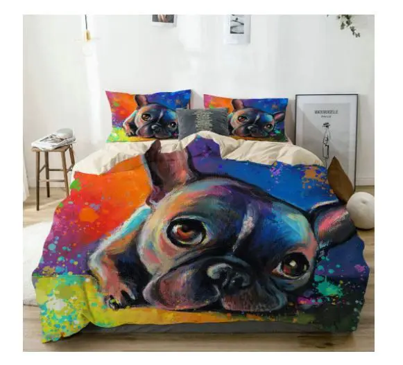 Bettwäsche-Set Französischen Bulldogge impressionistisches ..