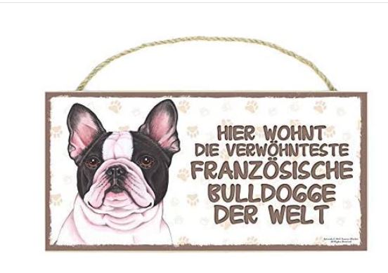 Französische Bulldogge Türschild